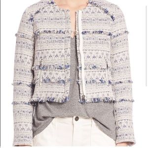 Joie tesita tweed moto jacket XS New with Tag